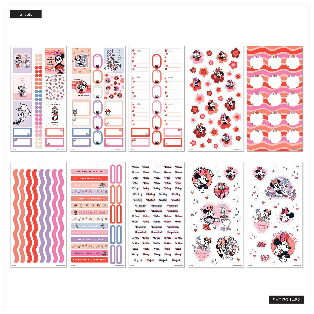 Disney Minnie Mouse Bow Happy - Value Pack Stickers - Image 12