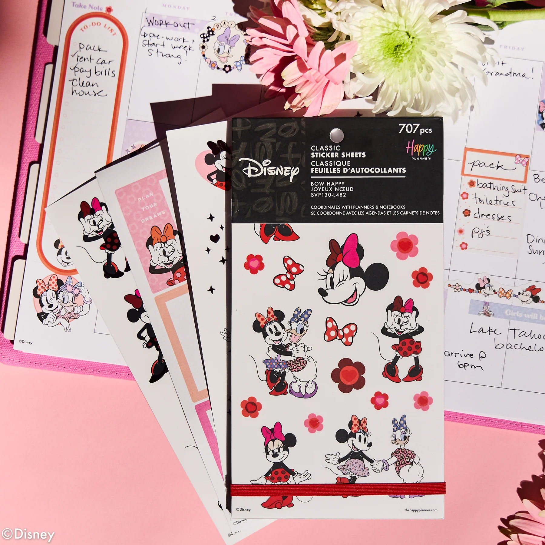 Disney Minnie Mouse Bow Happy - Value Pack Stickers - Image 7