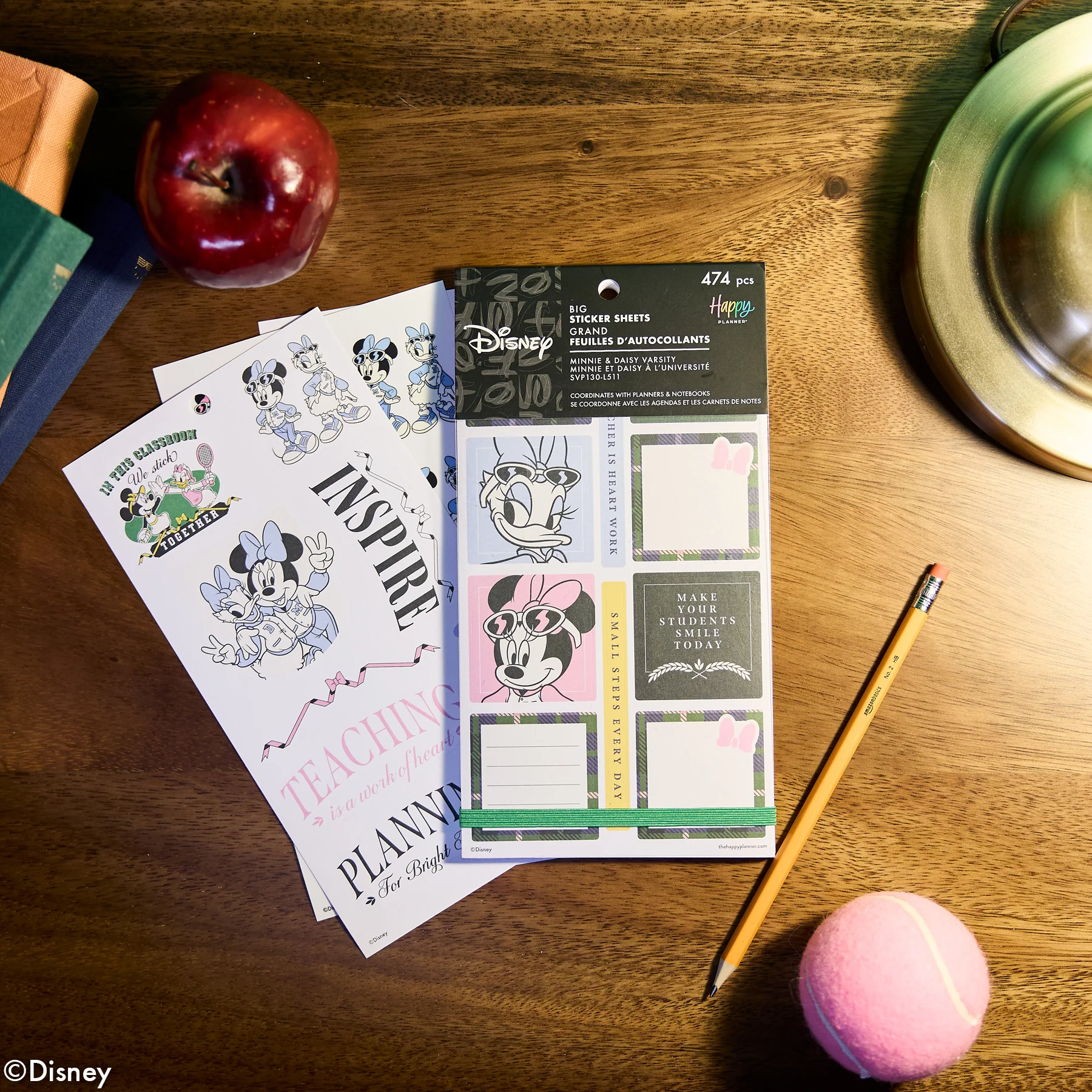 Disney Minnie Mouse & Daisy Duck Varsity Teacher - Value Pack Stickers - Big - Image 4