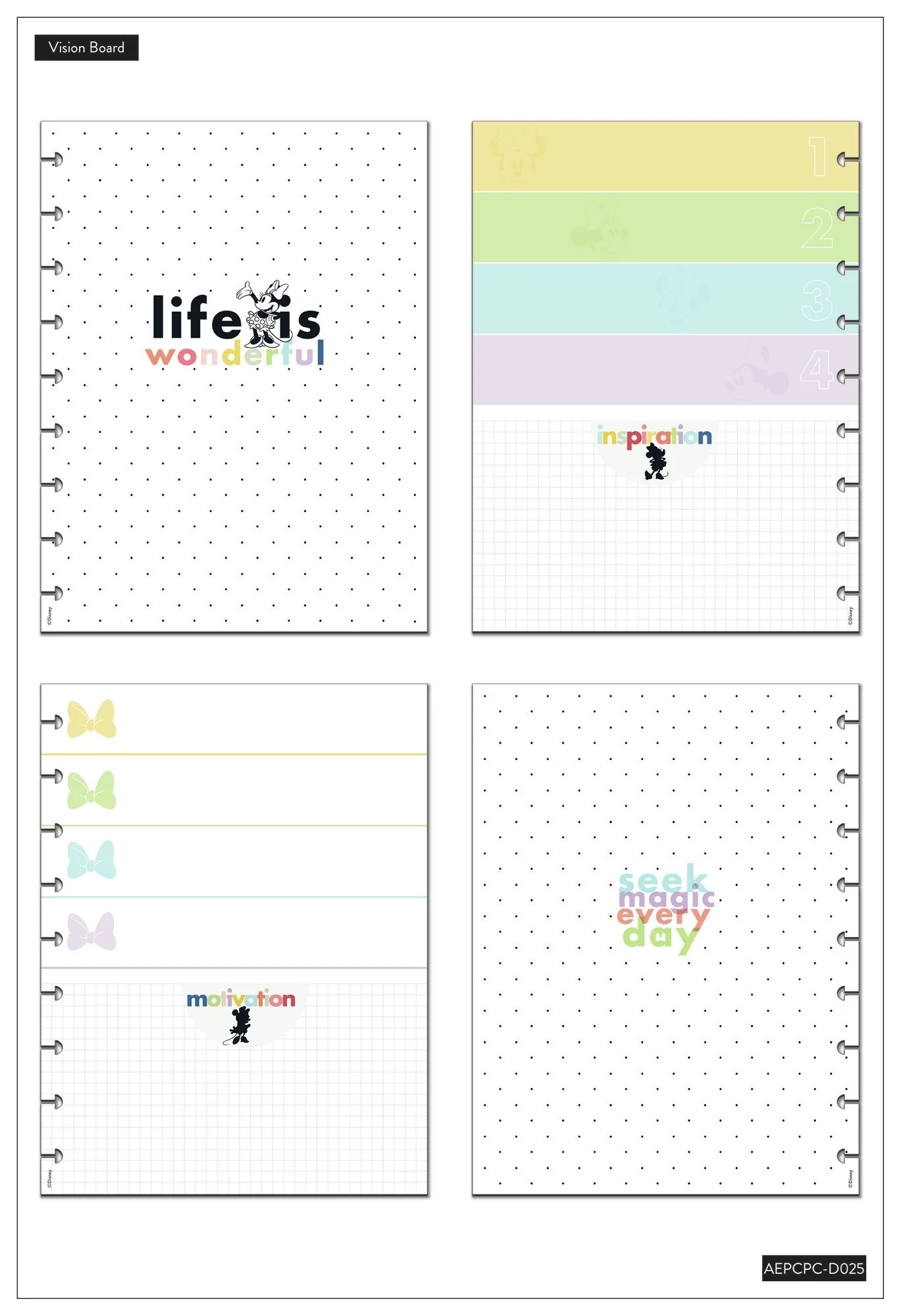 Disney© Minnie Mouse Magic Colorblock Classic Planner Companion - Image 6