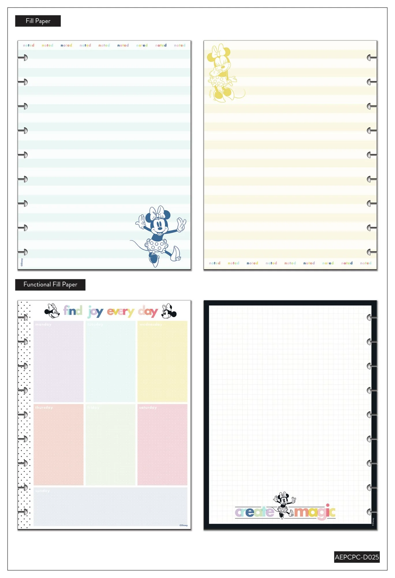 Disney© Minnie Mouse Magic Colorblock Classic Planner Companion - Image 7