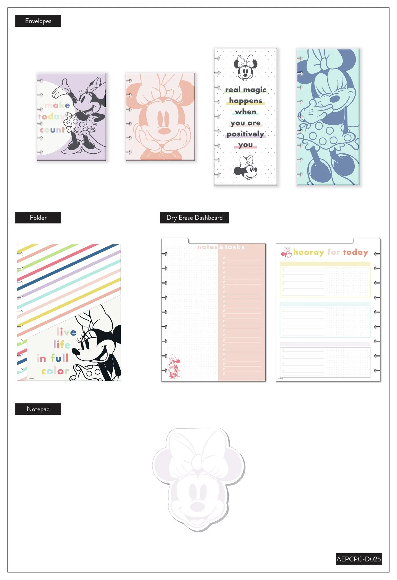 Disney© Minnie Mouse Magic Colorblock Classic Planner Companion - Image 8