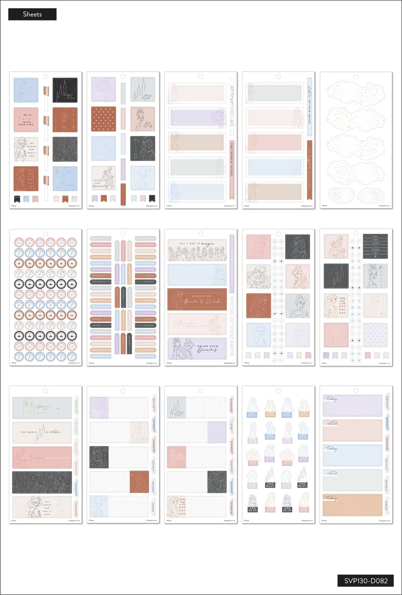 Disney © Princess Elegance Value Pack Stickers - Mini - Image 3