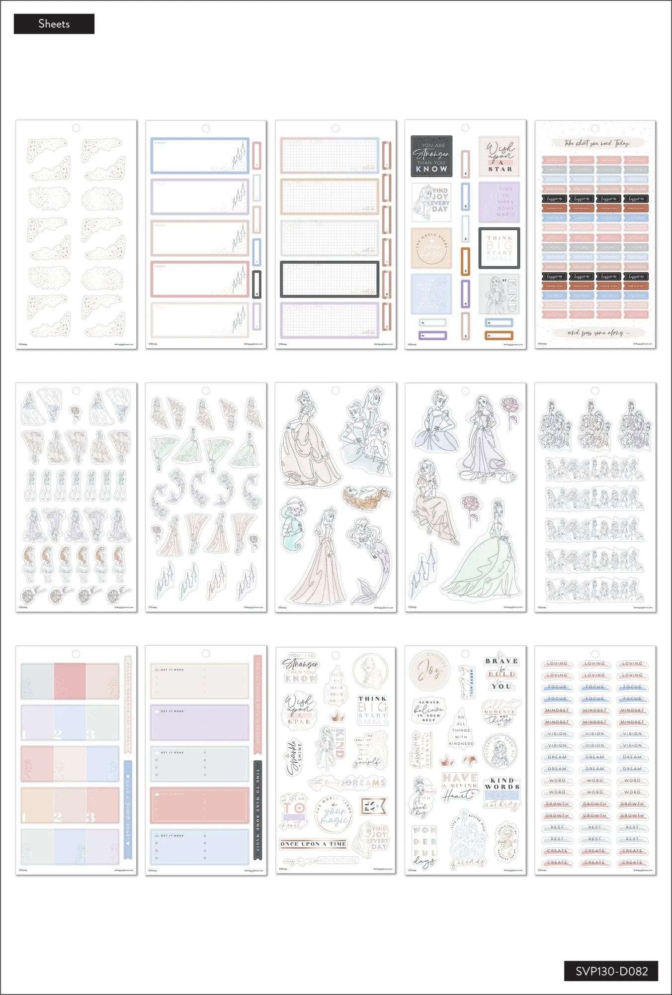 Disney © Princess Elegance Value Pack Stickers - Mini - Image 4