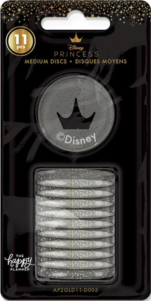 Disney © Princess Gold Glitter Crown Medium Plastic Disc Set - Image 2