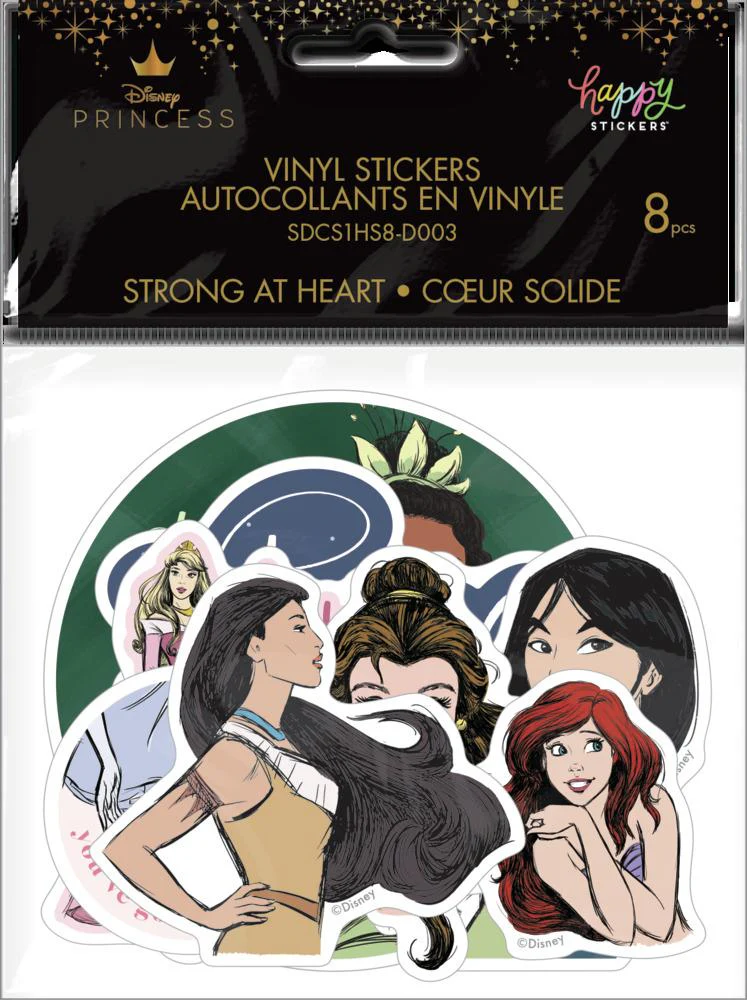 Disney© Princess Strong at Heart Die Cut Vinyl Decal Stickers - 8 Pack - Image 3