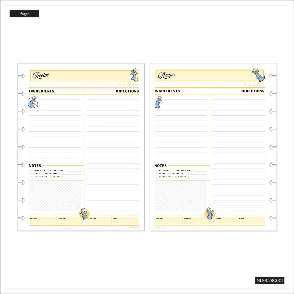 Disney Ratatouille - Classic Recipe Organizer - 81 Sheets - Image 16