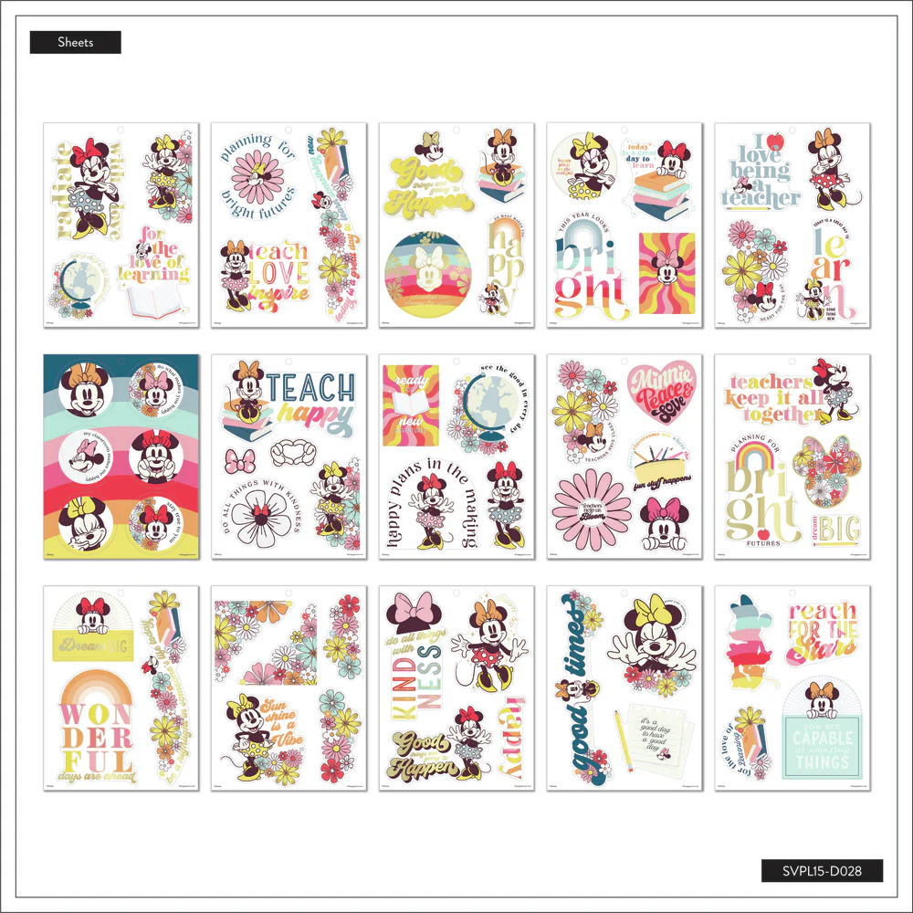 Disney Sunny Minnie Teacher - Large Value Pack Stickers - Image 6