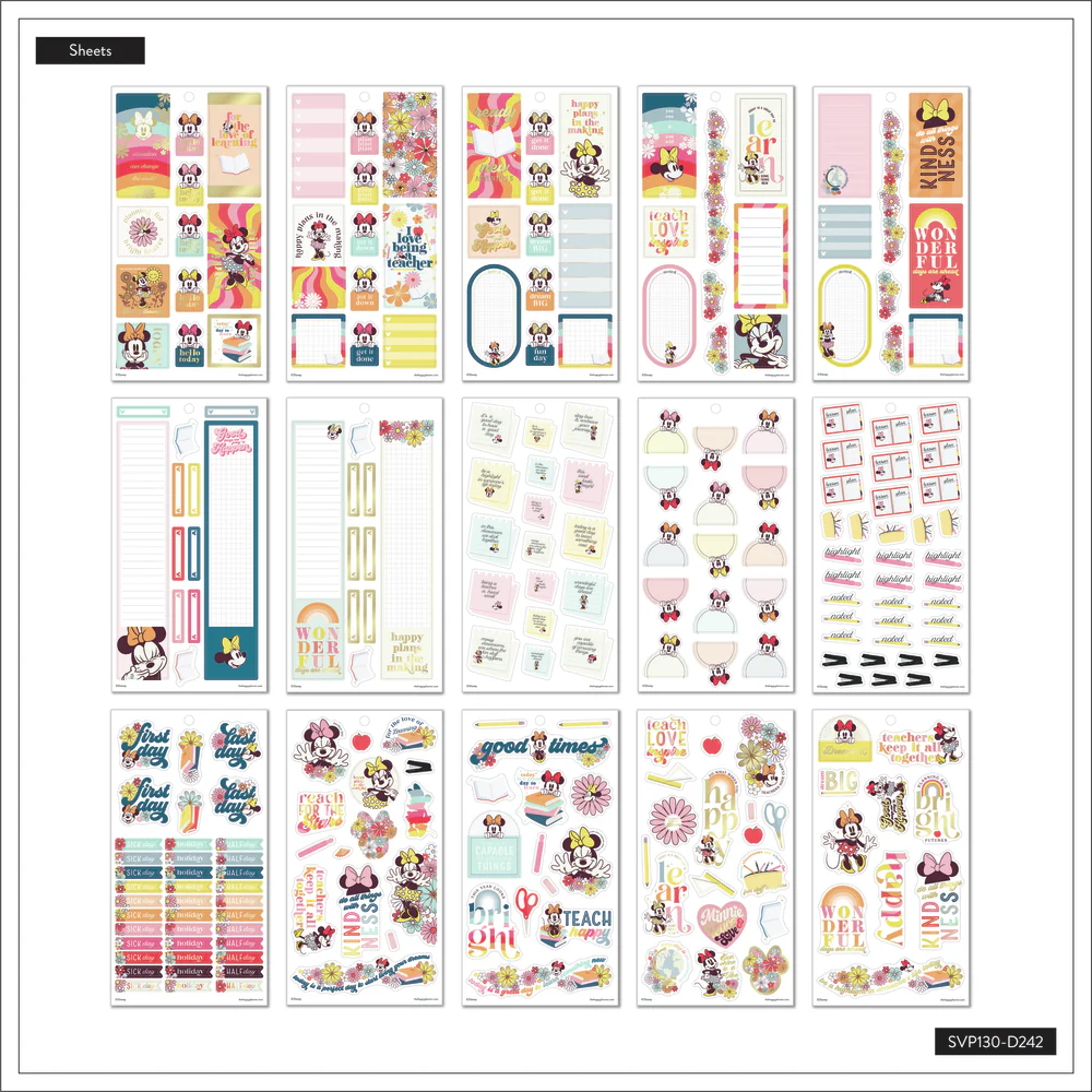 Disney Sunny Minnie Teacher - Value Pack Stickers - Image 6