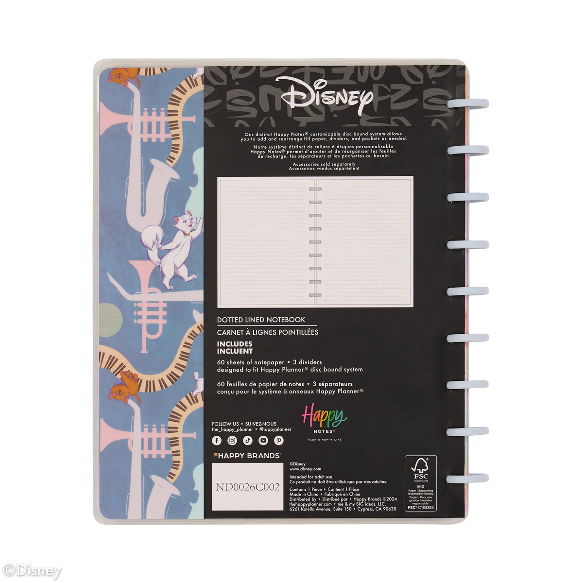 Disney The Aristocats - Dotted Lined Classic Notebook - 60 Sheets - Image 12