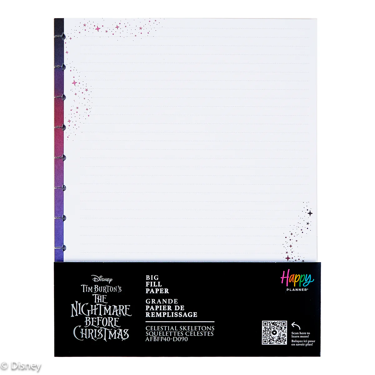 Disney Tim Burton's The Nightmare Before Christmas Celestial - Dotted Lined Big Filler Paper - 40 Sheets - Image 6