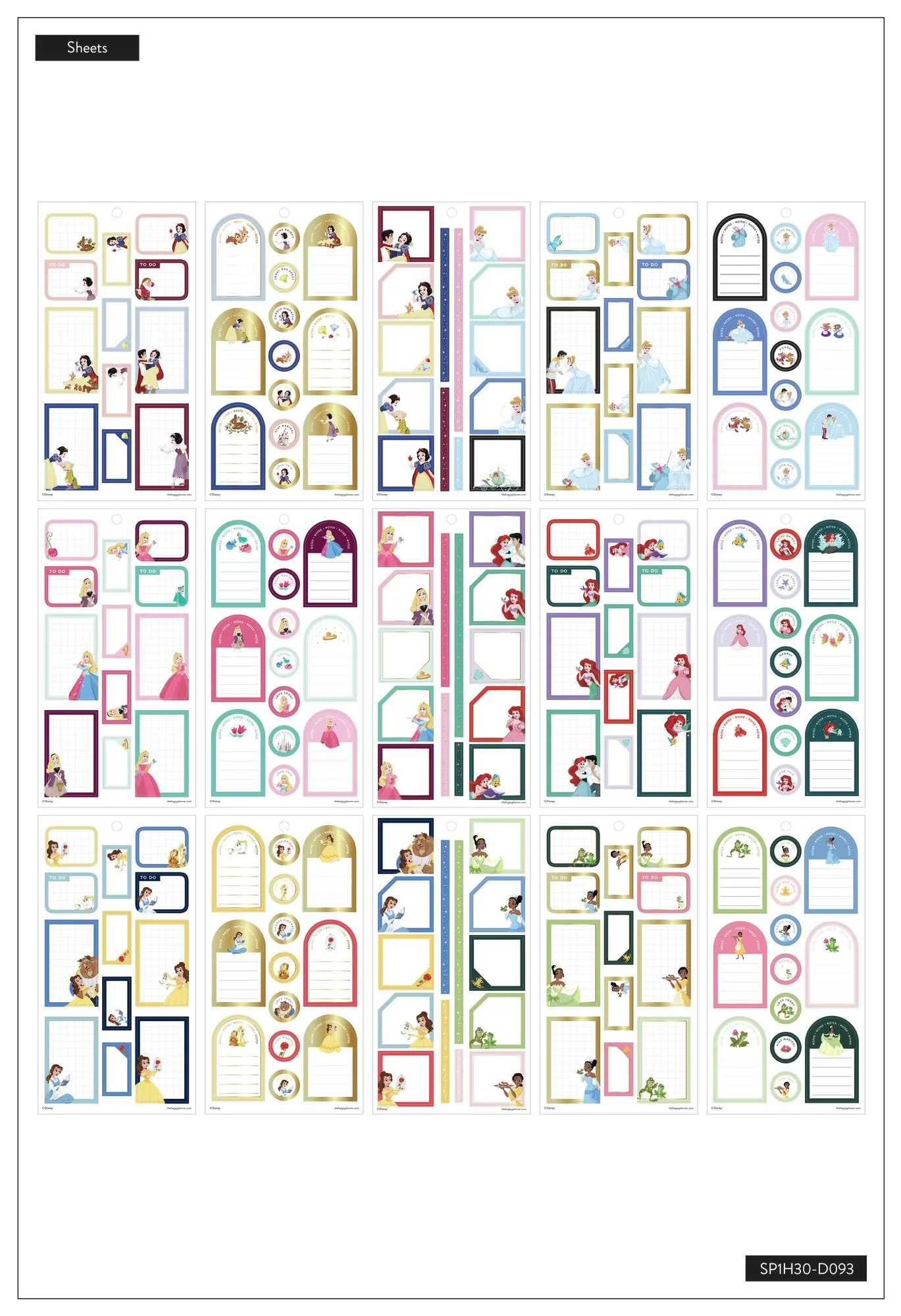 Disney Â© Value Pack Stickers - Princess Colorful Boxes - Image 4