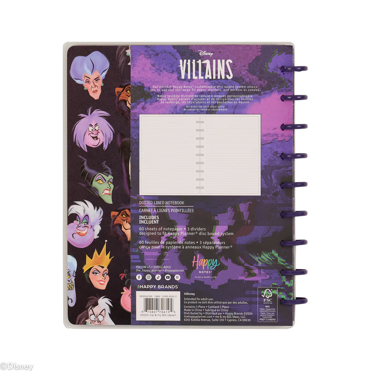 Disney Villains - Dotted Lined Classic Notebook - 60 Sheets - Image 15