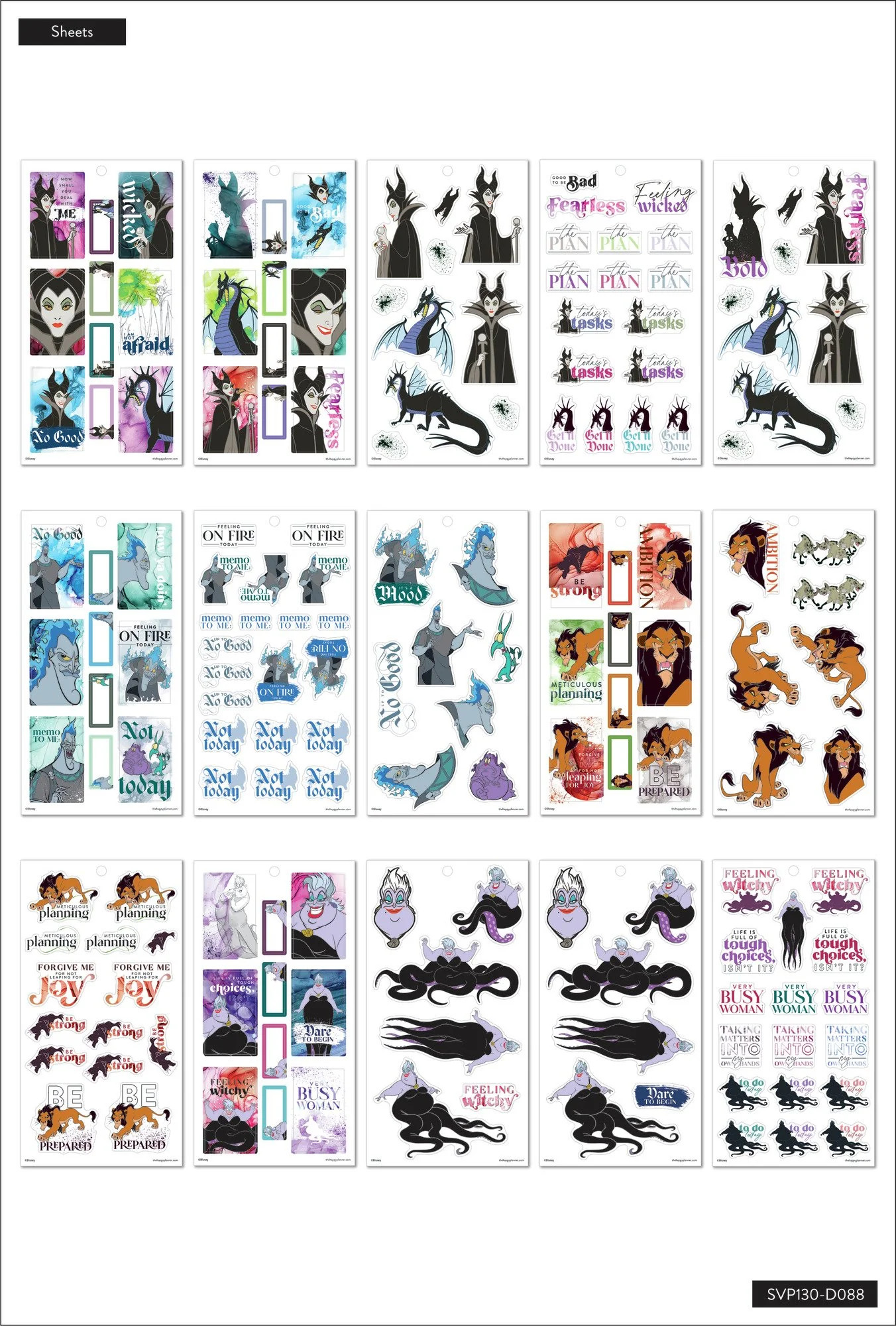 Disney© Villains Value Pack Stickers - Image 6