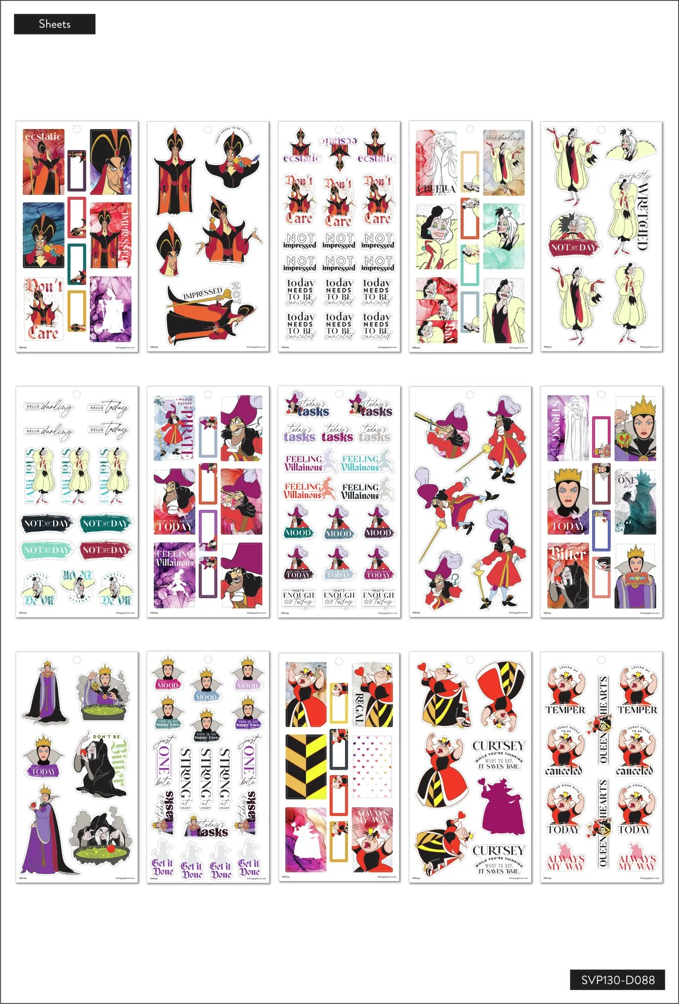 Disney© Villains Value Pack Stickers - Image 7