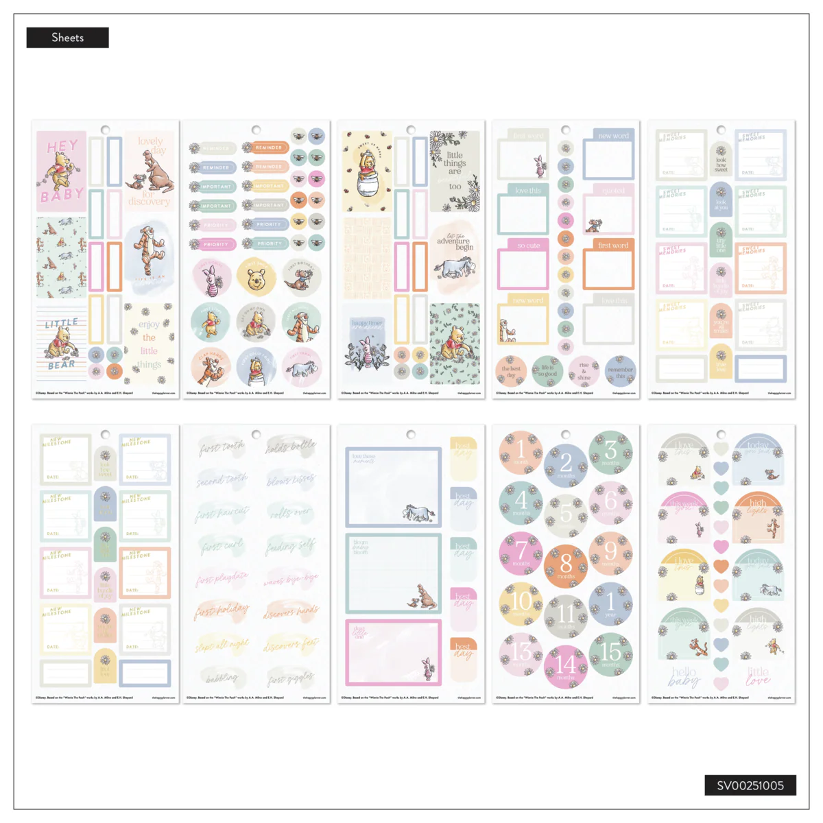 Disney Winnie the Pooh Baby - Value Pack Stickers - Image 14