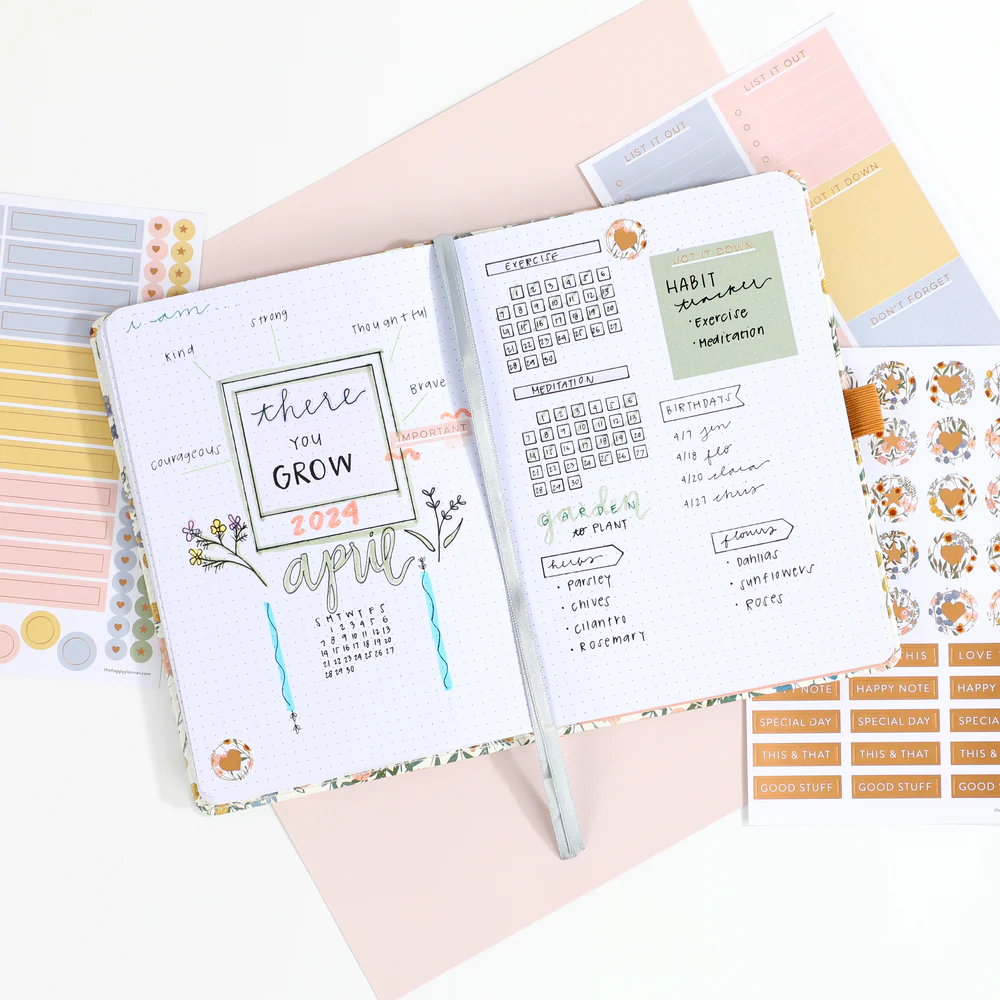 Ditsy Wildflower - Bullet Dot Grid Happy Journal® - 80 Sheets - 160gsm Paper - Image 2