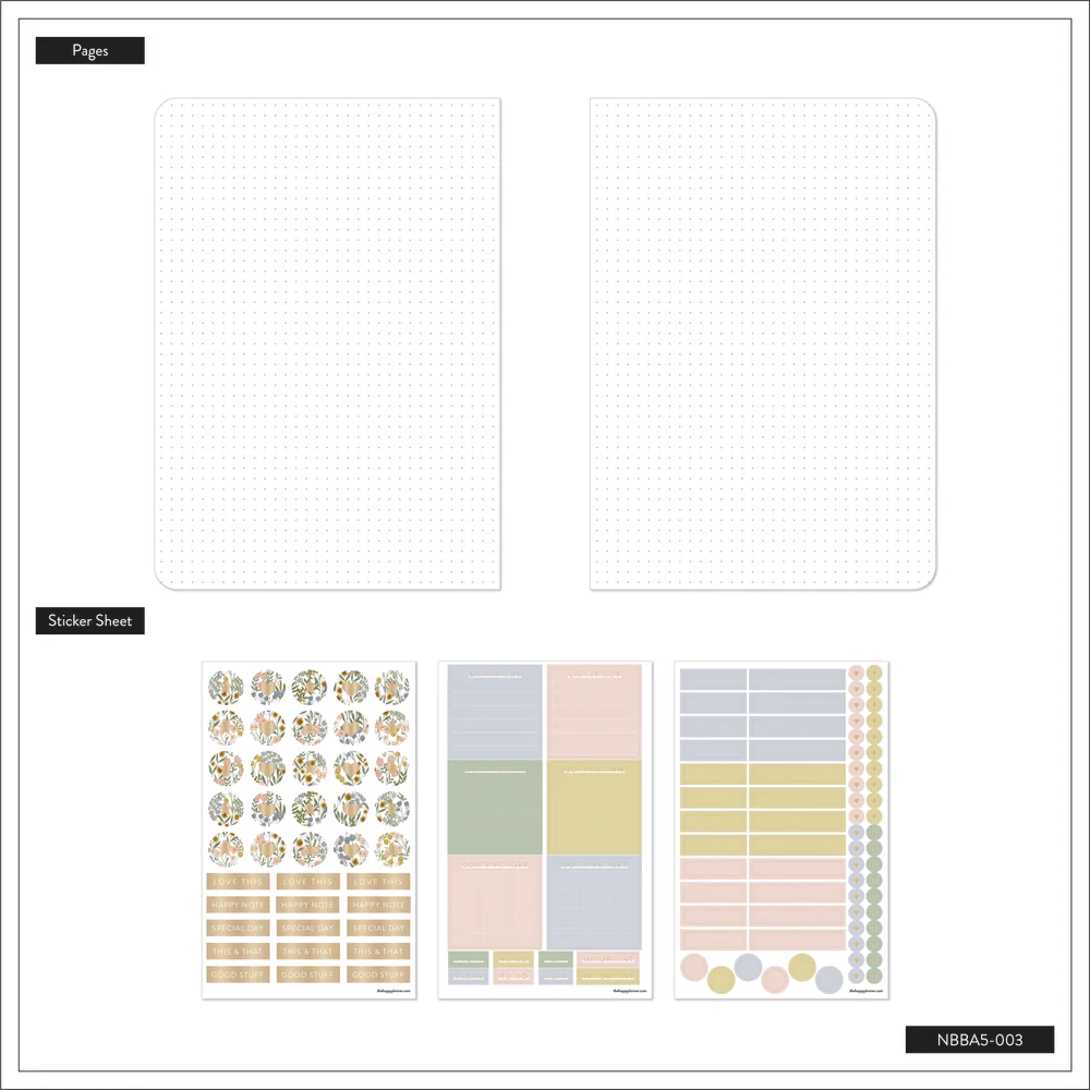 Ditsy Wildflower - Bullet Dot Grid Happy Journal® - 80 Sheets - 160gsm Paper - Image 8