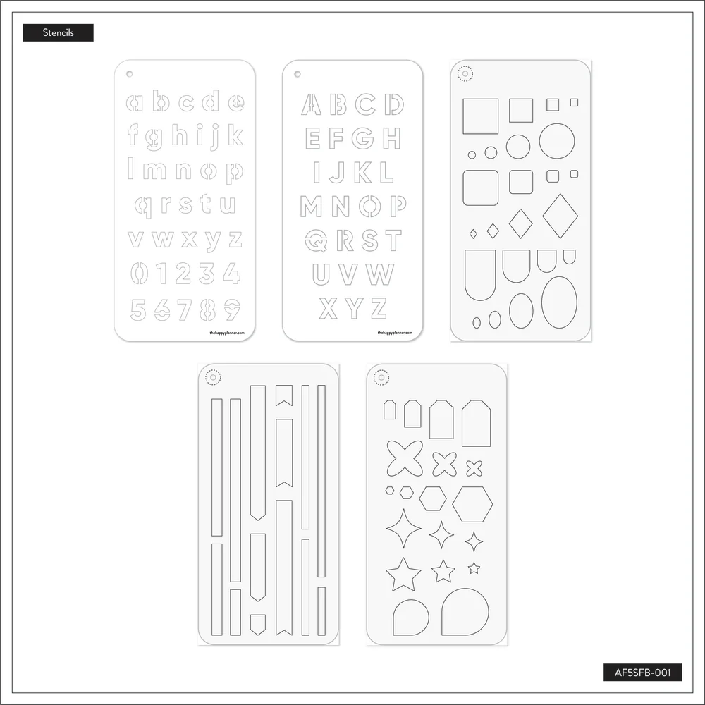 Essentials - Stencil Fan Book - 5 Sheets - Image 5