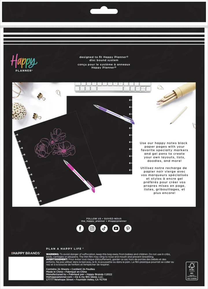Everyday Essentials - Black Big Filler Paper - 24 Sheets - Image 5