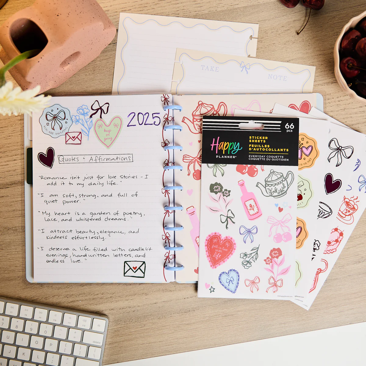 Everyday Coquette - Classic Notebook + Filler Paper + Sticker Bundle - Image 6
