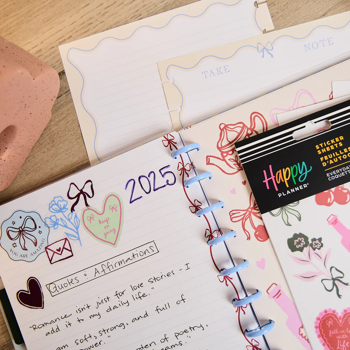 Everyday Coquette - Classic Notebook + Filler Paper + Sticker Bundle - Image 7