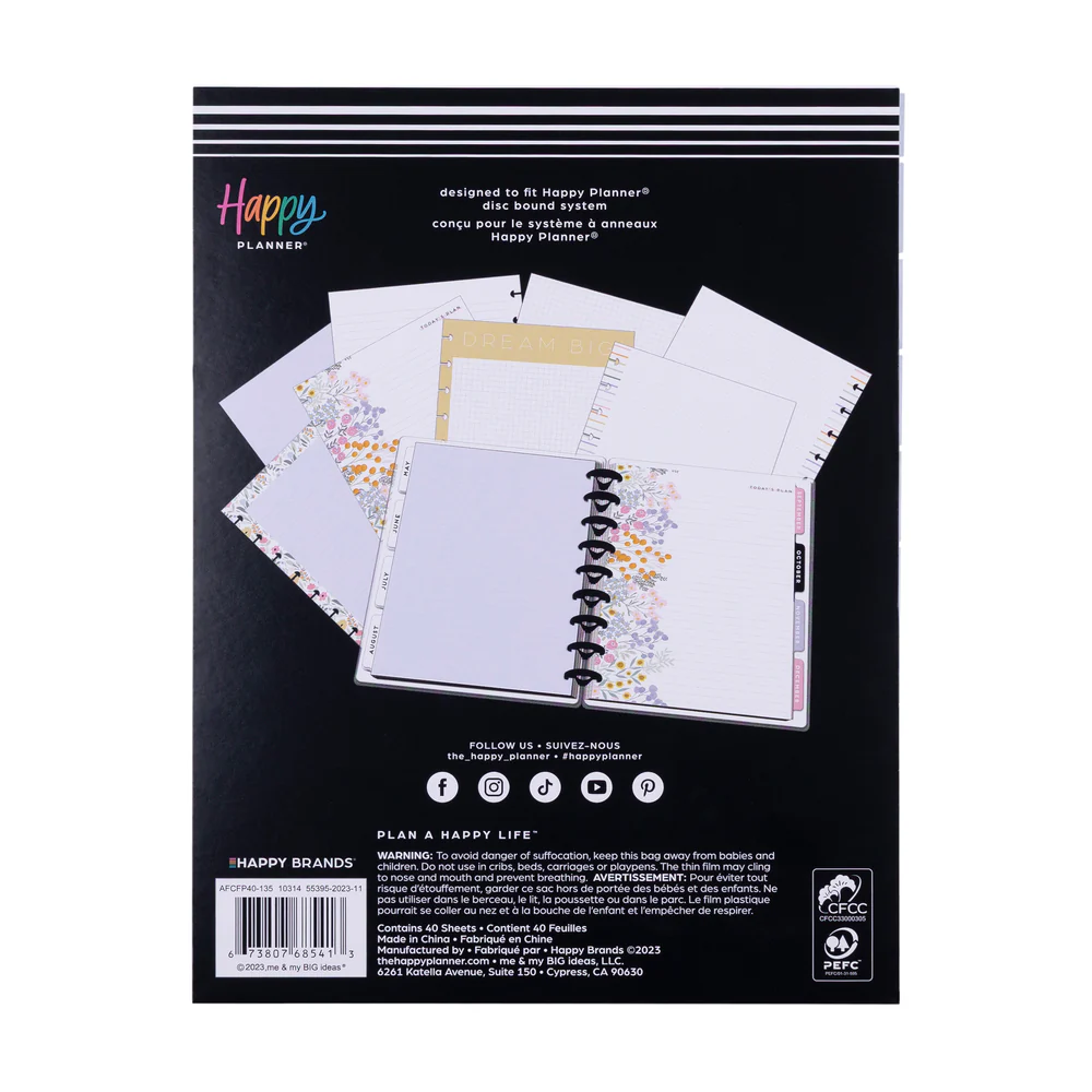 Everyday Sorbet Floral - Grid + Dotted Lined + Dot Grid Classic Filler Paper - 40 Sheets - Image 6