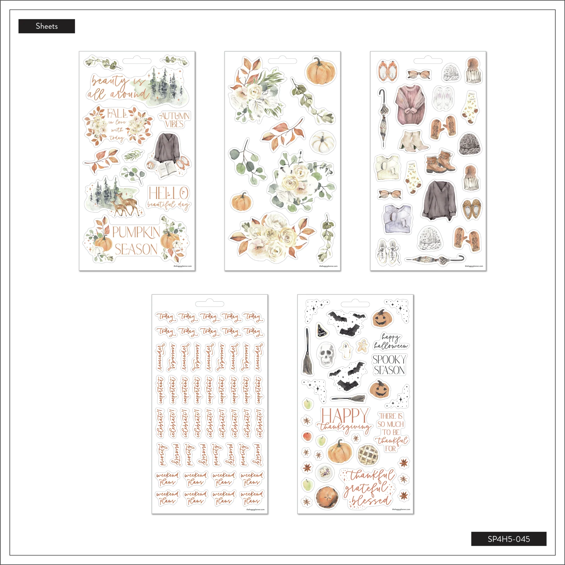 Fall Harvest Stickers - 5 Sheets - Image 6