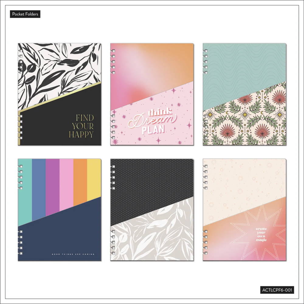 Find Your Happy - Classic Customizable Spiral Planner Pocket Folders - 6 Pack - Image 3