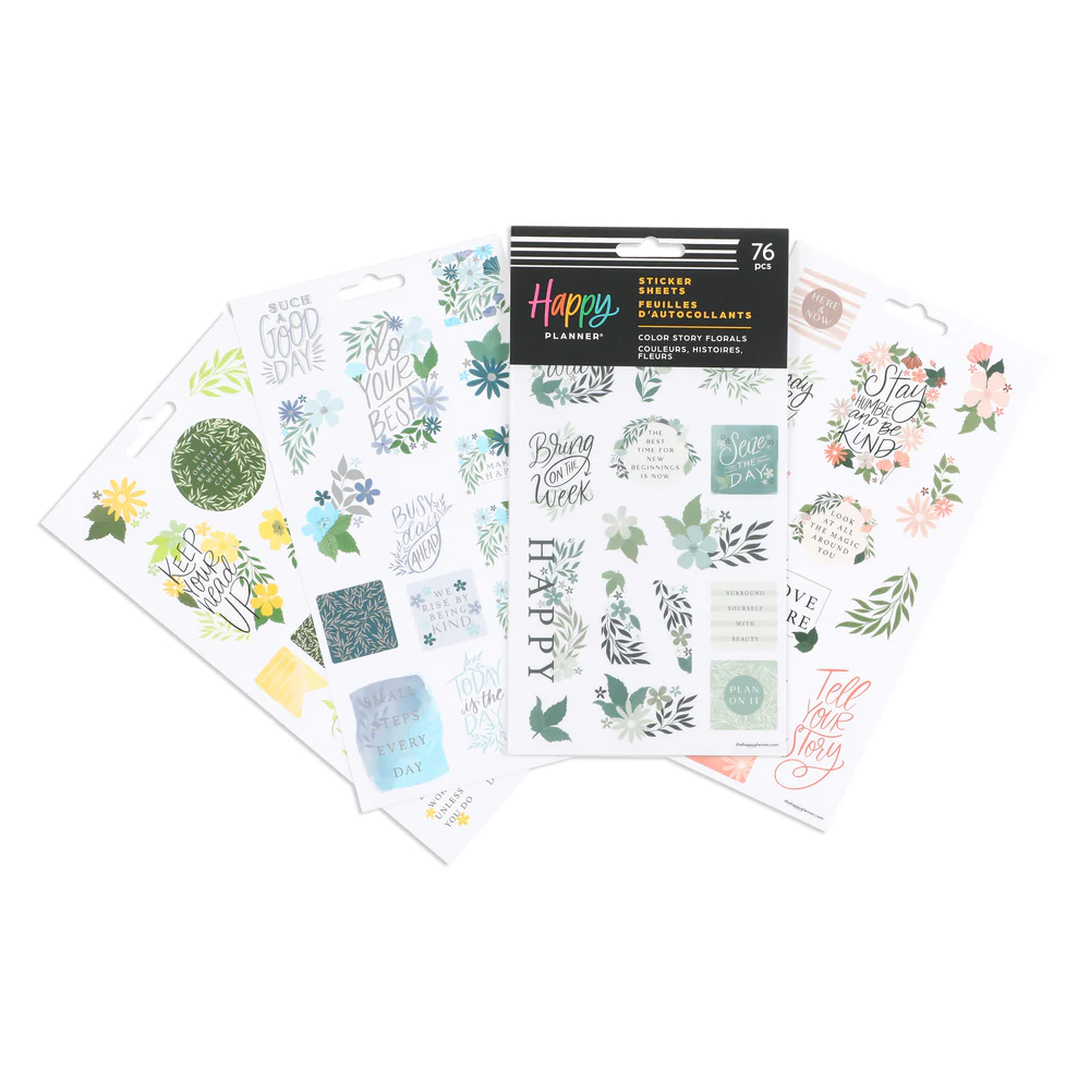 Floral Color Story - 5 Sticker Sheets - Image 2