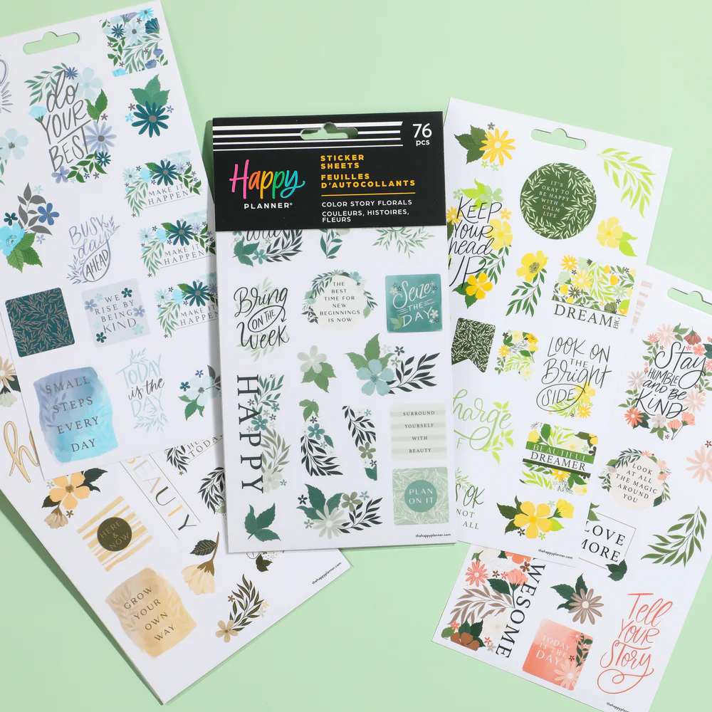 Floral Color Story - 5 Sticker Sheets - Image 3
