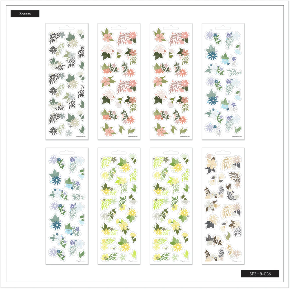 Floral Color Story - 8 Sticker Sheets - Image 6