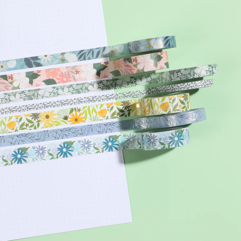 Floral Color Story - Washi Tape - 7 Pack - Image 2