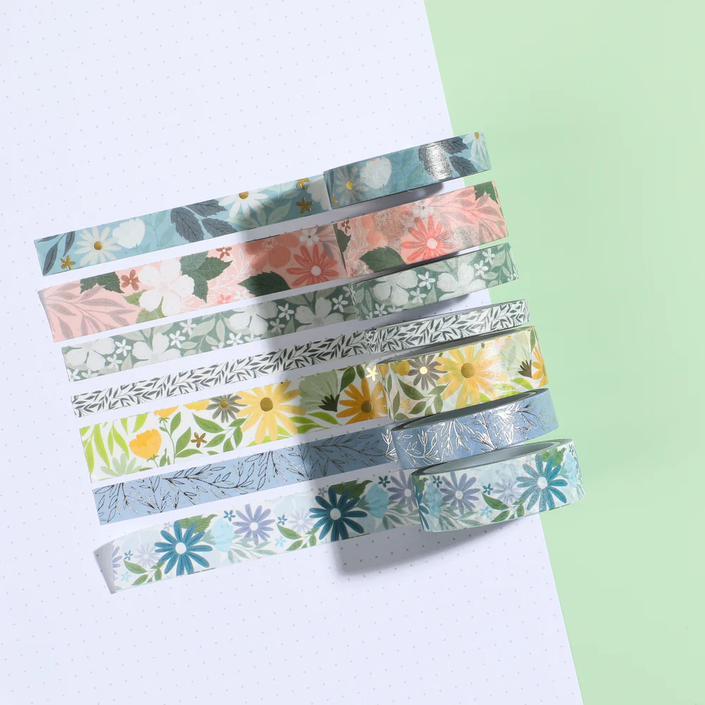 Floral Color Story - Washi Tape - 7 Pack - Image 6