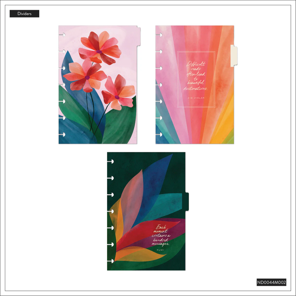 Floral Energy - Dotted Lined Mini Notebook - 60 Sheets - Image 10