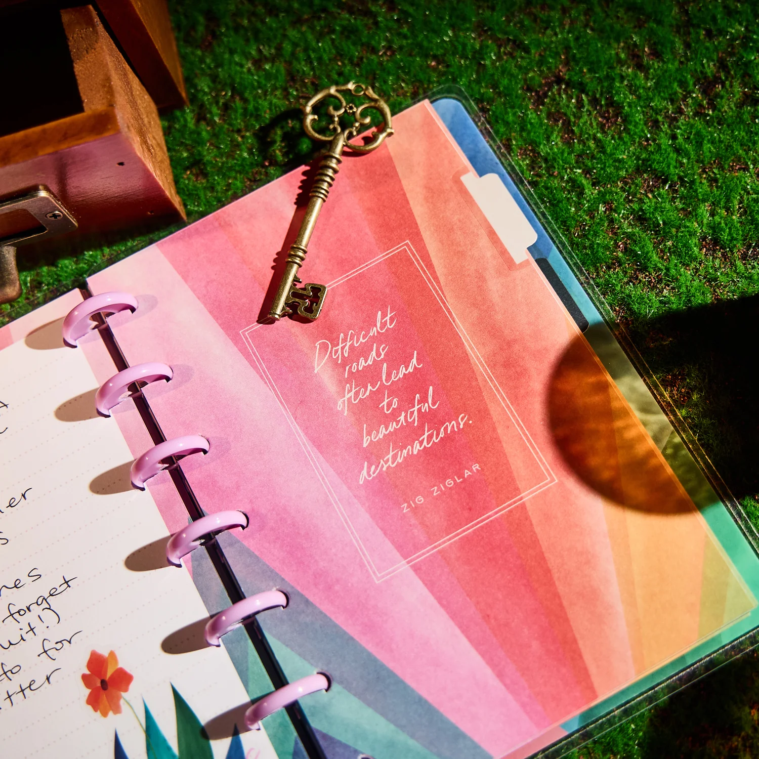 Floral Energy - Dotted Lined Mini Notebook - 60 Sheets - Image 2