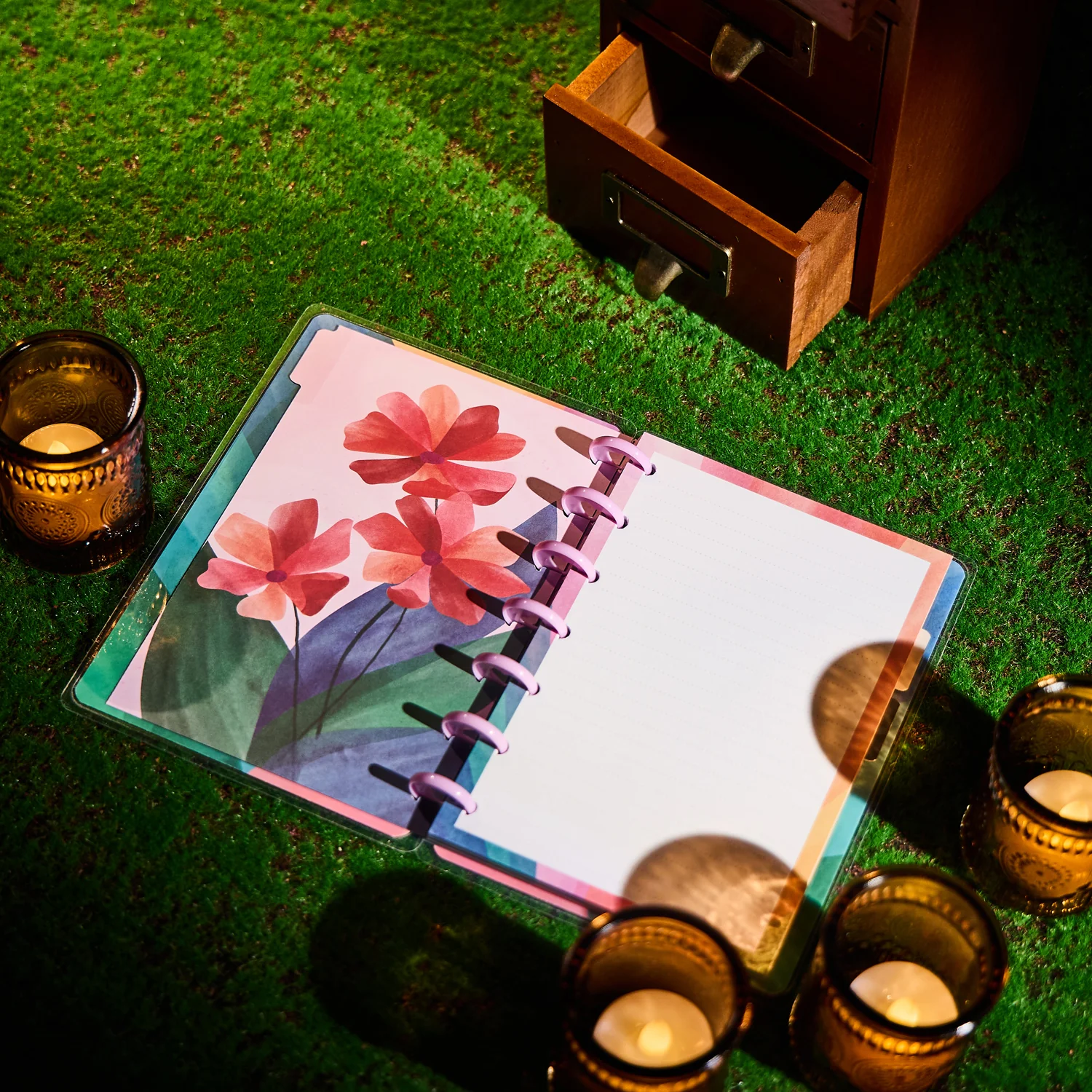 Floral Energy - Dotted Lined Mini Notebook - 60 Sheets - Image 5