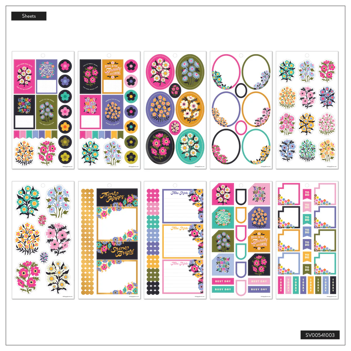 Florescent Florals - Value Pack Stickers - Image 8