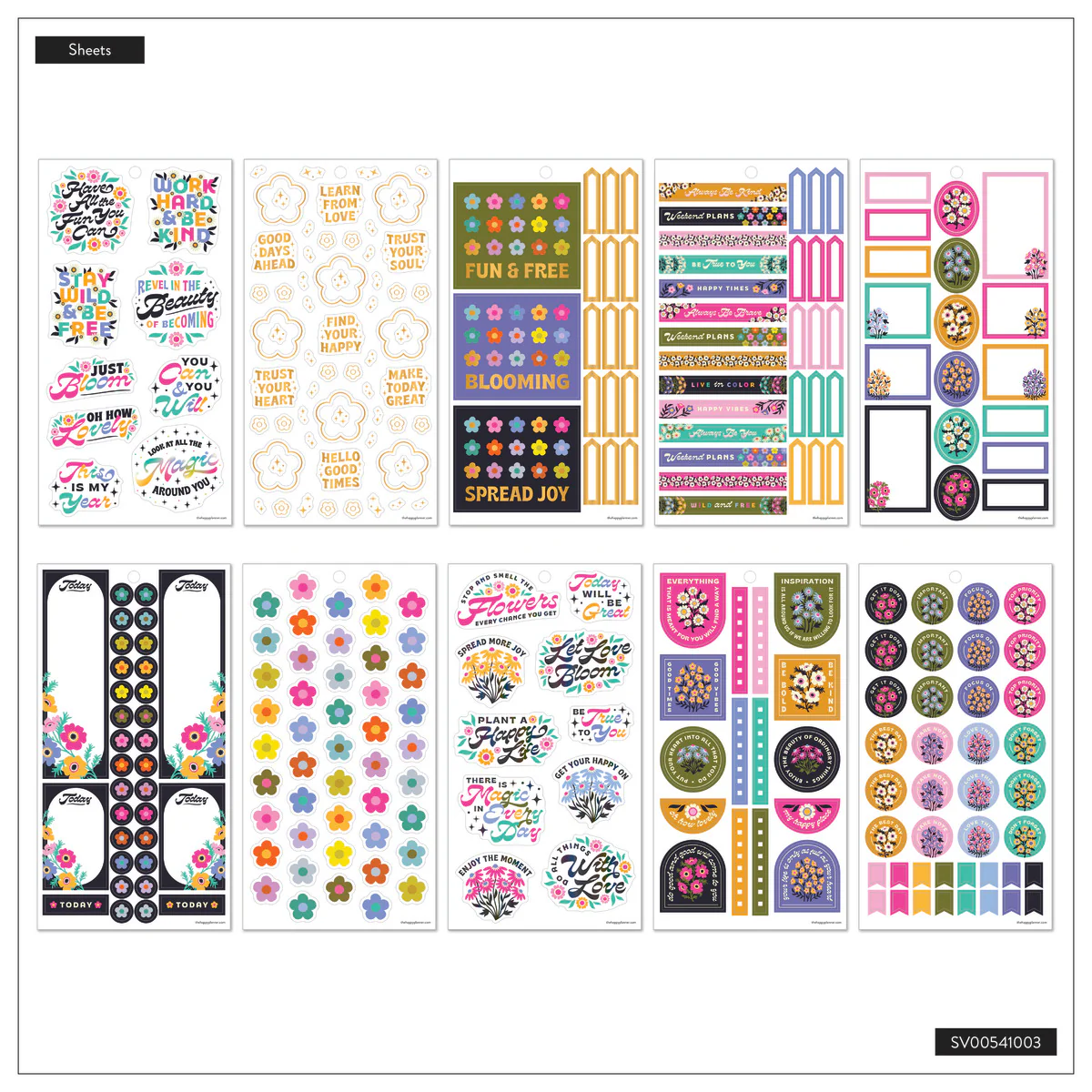 Florescent Florals - Value Pack Stickers - Image 9