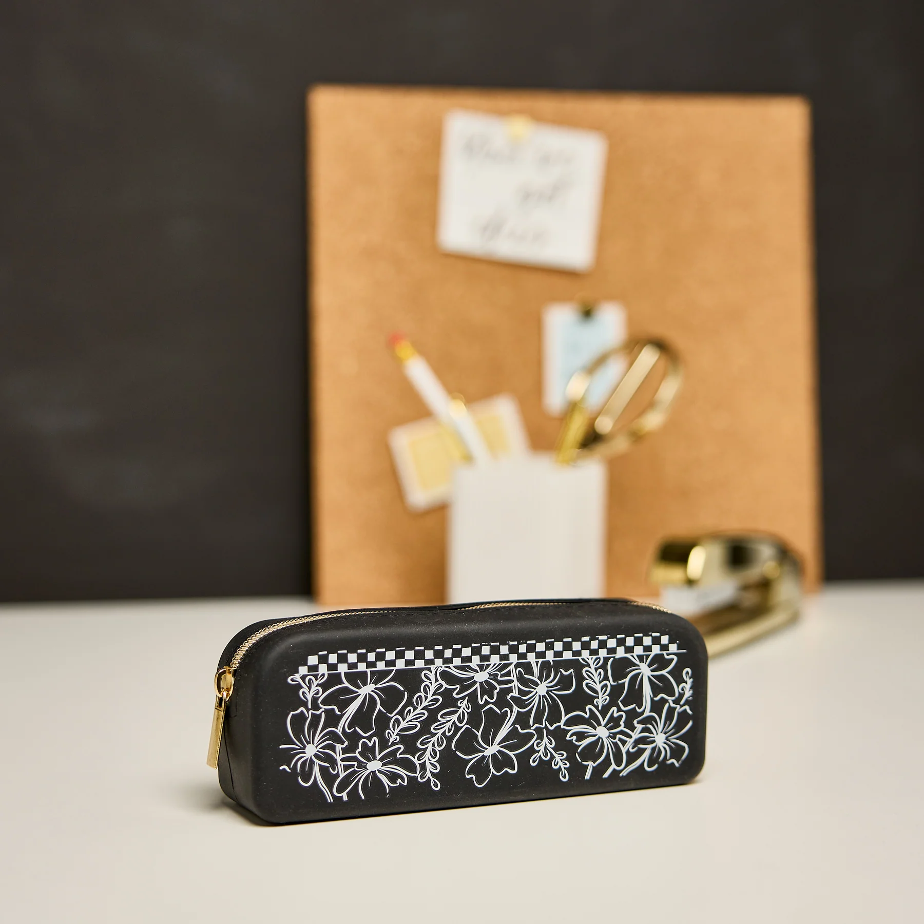 Flower Charm - Silicone Pen & Pencil Zip Pouch - Image 3