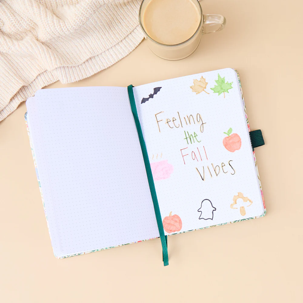 Folk & Flora - Bullet Dot Grid Happy Journal - 80 Sheets - 160 GSM Paper - Image 3