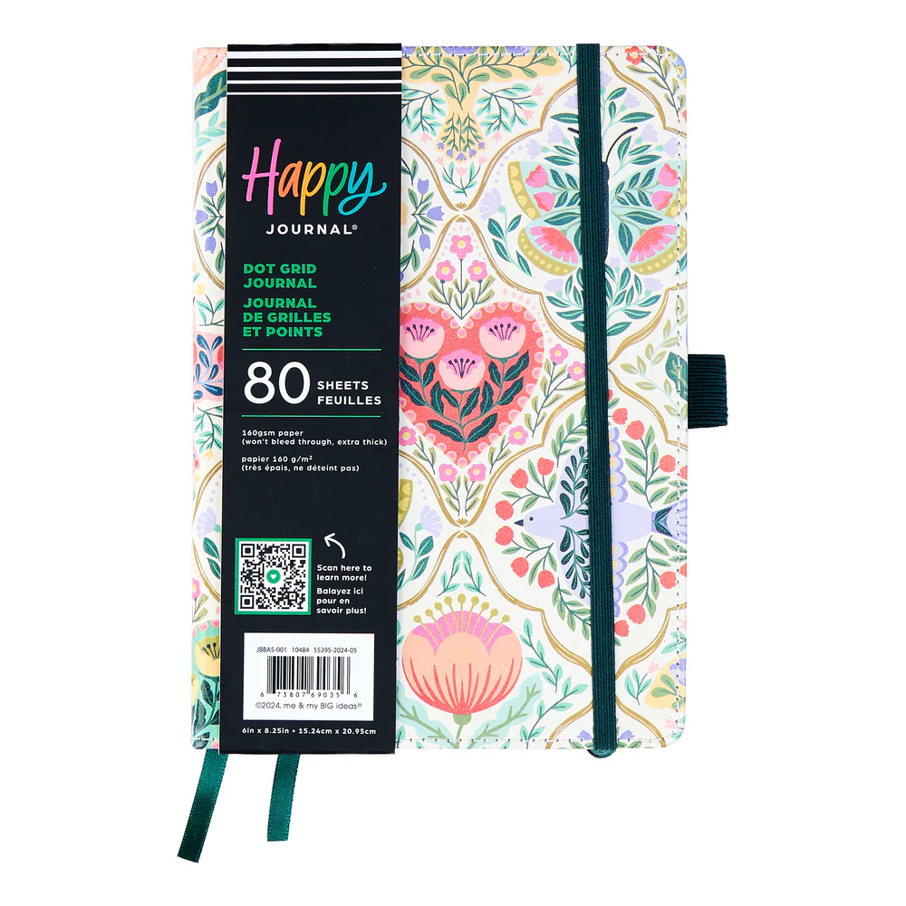 Folk & Flora - Bullet Dot Grid Happy Journal - 80 Sheets - 160 GSM Paper - Image 8