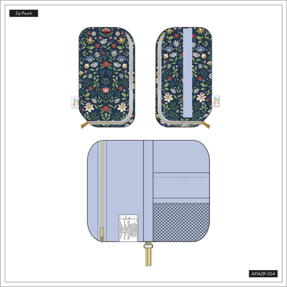 Forest Flowers - Banded Accessory Zip Pouch - Image 6