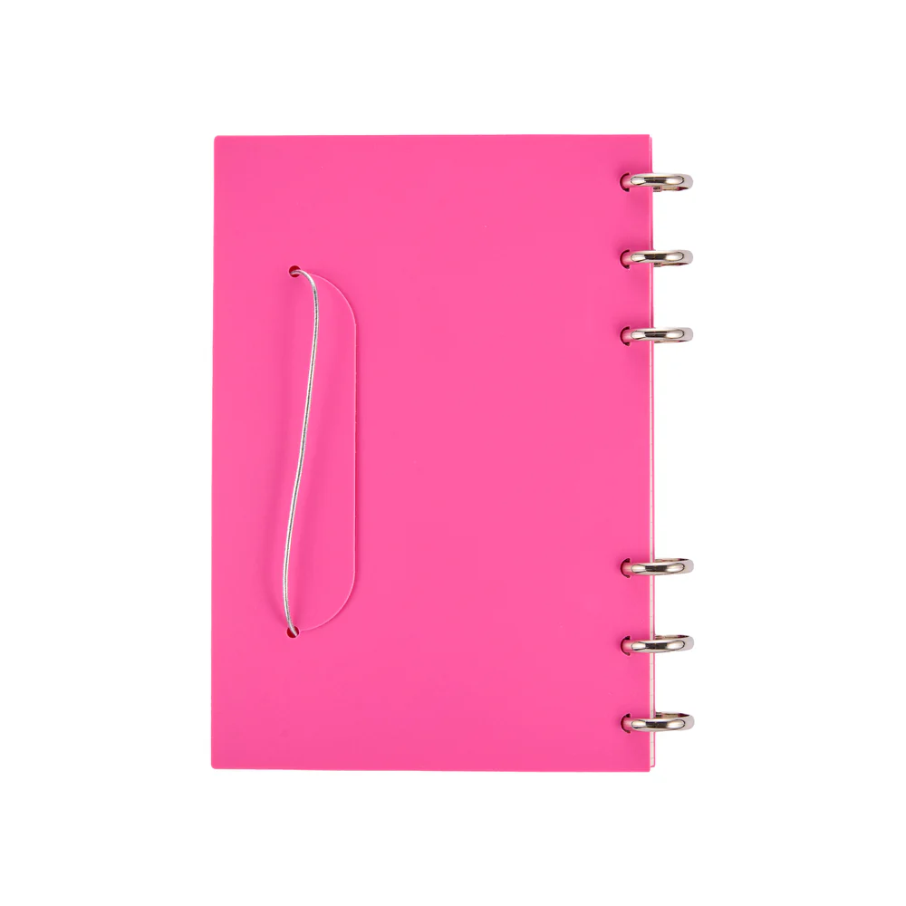 Frosted Hot Pink - Disc Bound Foldable Standing Desk Agenda - Weekly Overview - 52 Sheets - Image 6