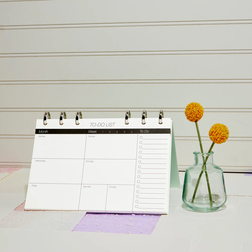 Frosted Mint - Disc Bound Foldable Standing Desk Agenda - Weekly Overview - 52 Sheets - Image 2