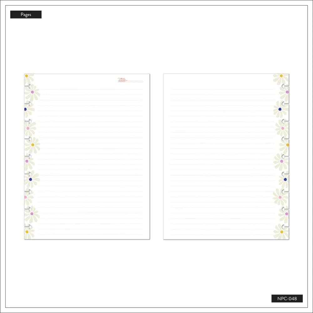 Fun Fleurs - Dotted Lined Classic Notebook - 60 Sheets - Image 7
