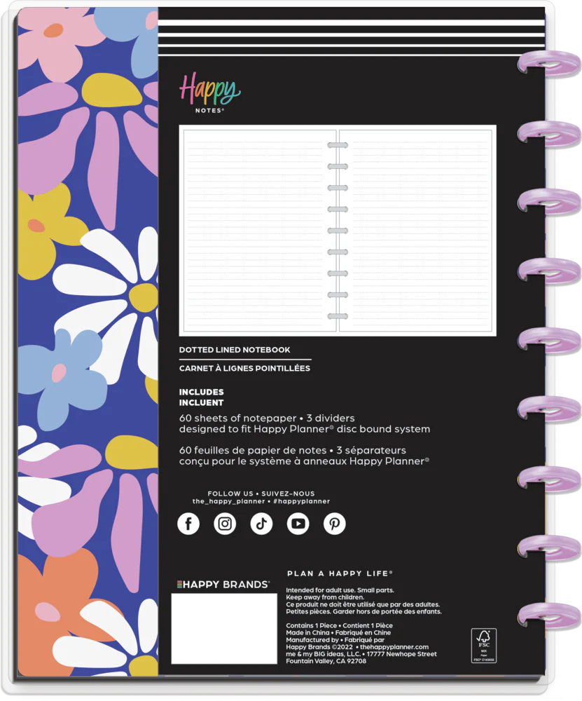 Fun Fleurs - Dotted Lined Classic Notebook - 60 Sheets - Image 9