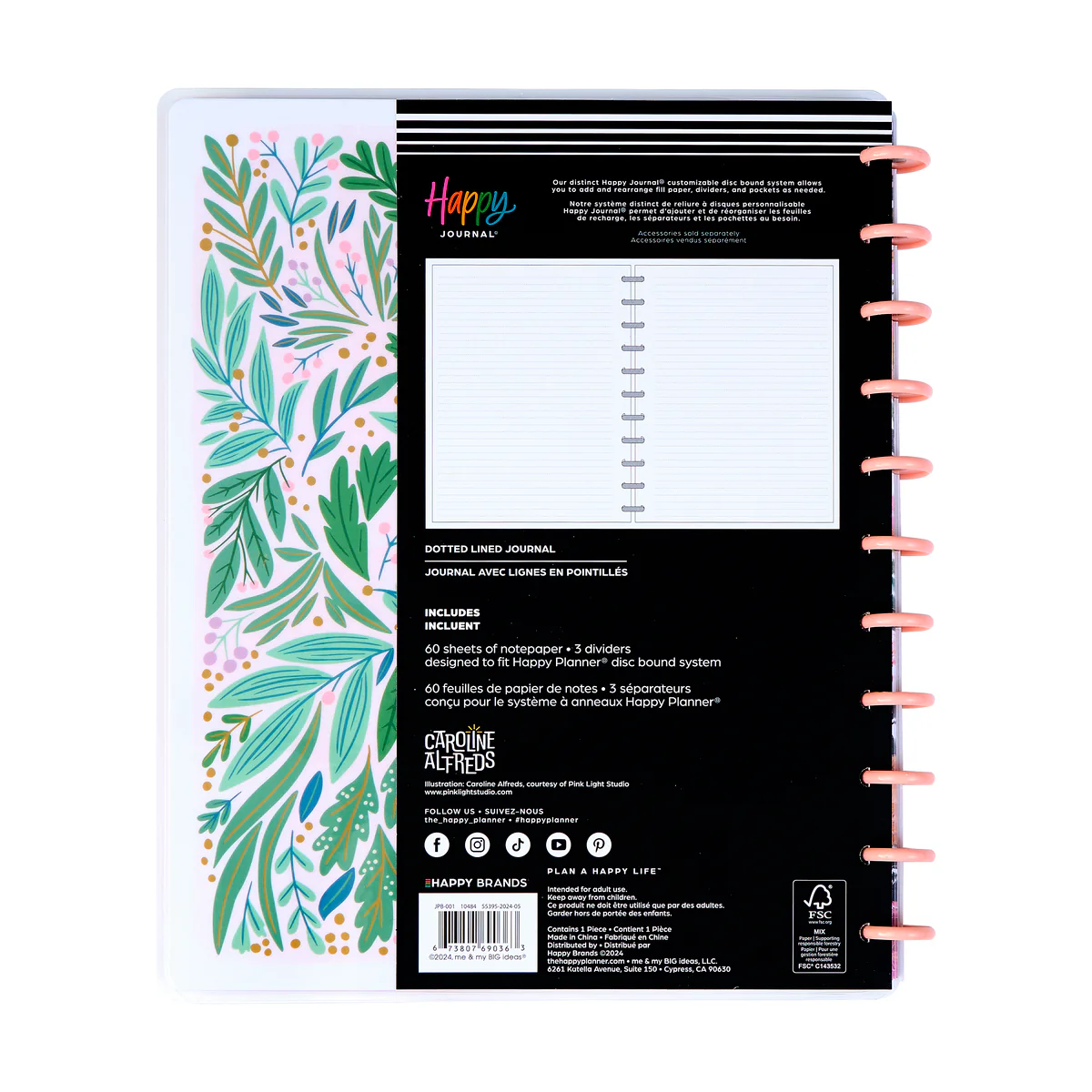 Garden Wedding - Dotted Lined Big Notebook - 60 Sheets - Image 9