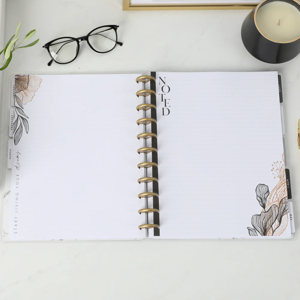 Gold & Black Big Filler Paper - Dot Lined Paper - 40 Sheets - Image 2