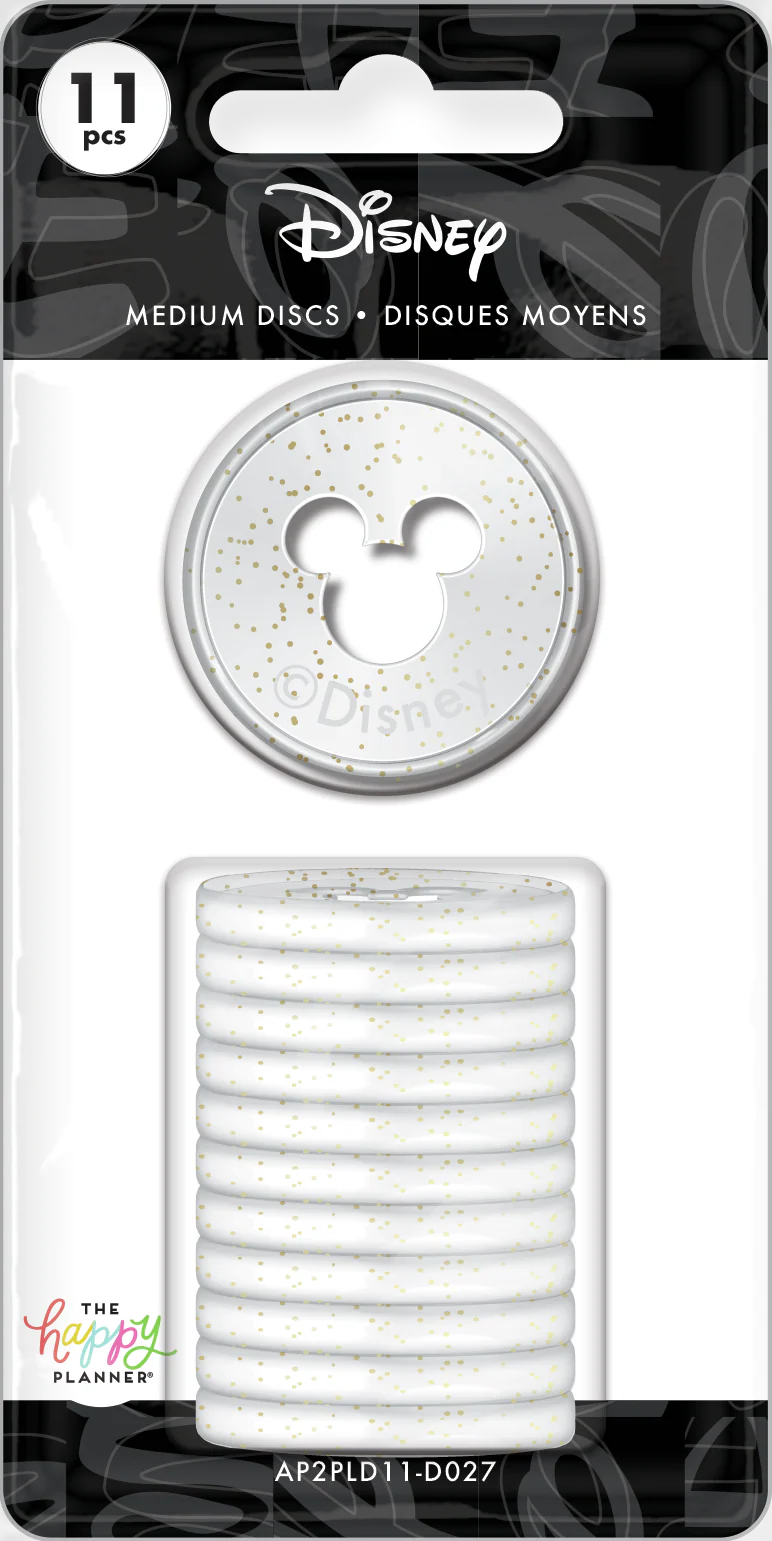 Gold Glitter Disney Mickey Mouse Cutout - Medium Plastic Disc Set - Image 3